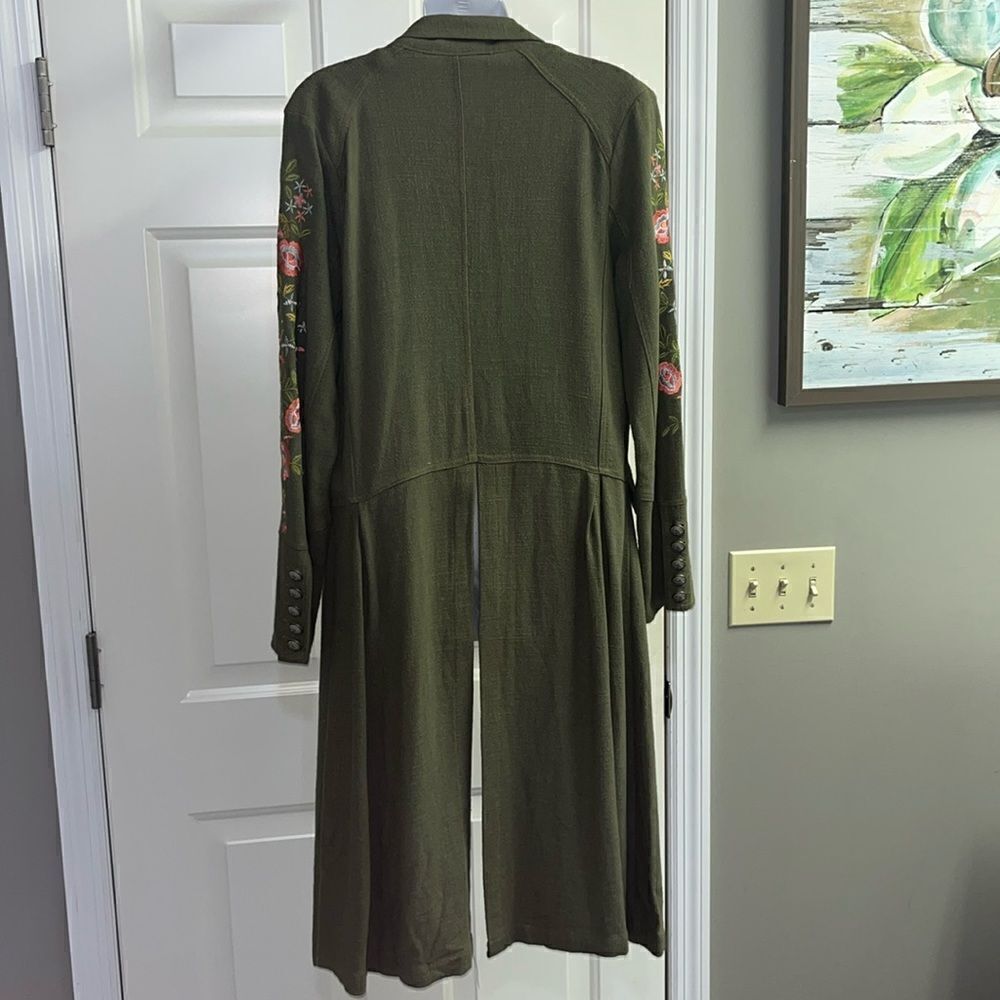 Aratta Silent Journey Multi Blend Sleeve Floral Embroidered Cherish Coat -S - Picture 11 of 16